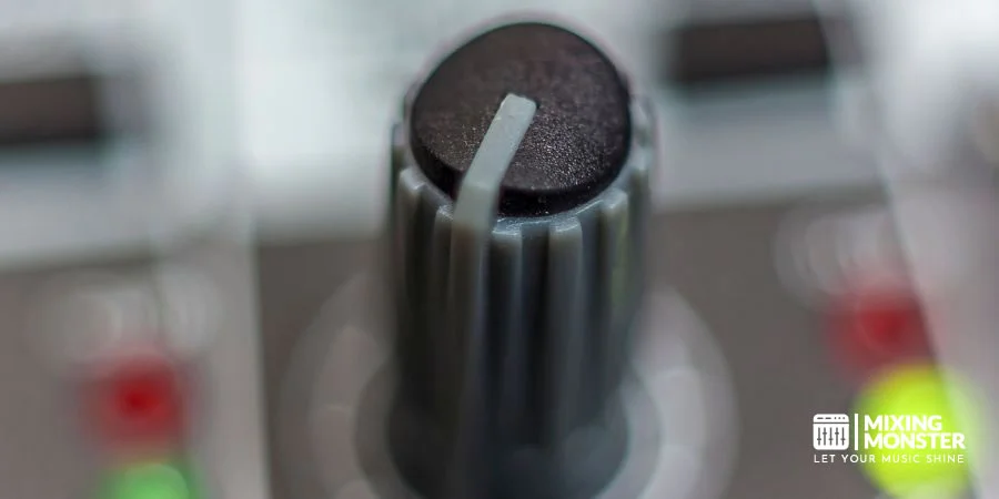 A Pan Knob On A Mixing Console