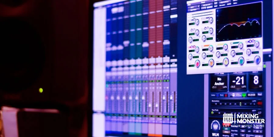 A Computer Screen In A Mixing Session