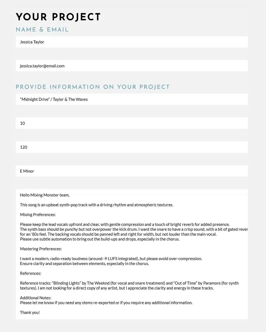 An Excellent Project Submission